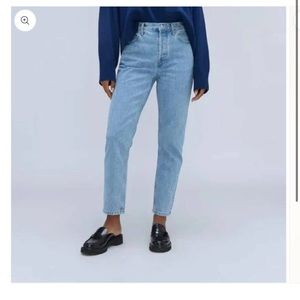 Everlane The Cheeky High Rise Jean Light Wash Blue 25 Crop
